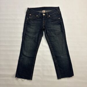 TRUE RELIGION 'Billy' Straight Leg 100% Cotton Denim Jeans Sz. 28 (24" Inseam)